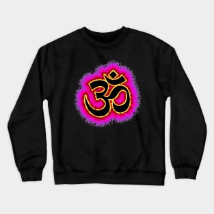 pink Om fire symbol Crewneck Sweatshirt